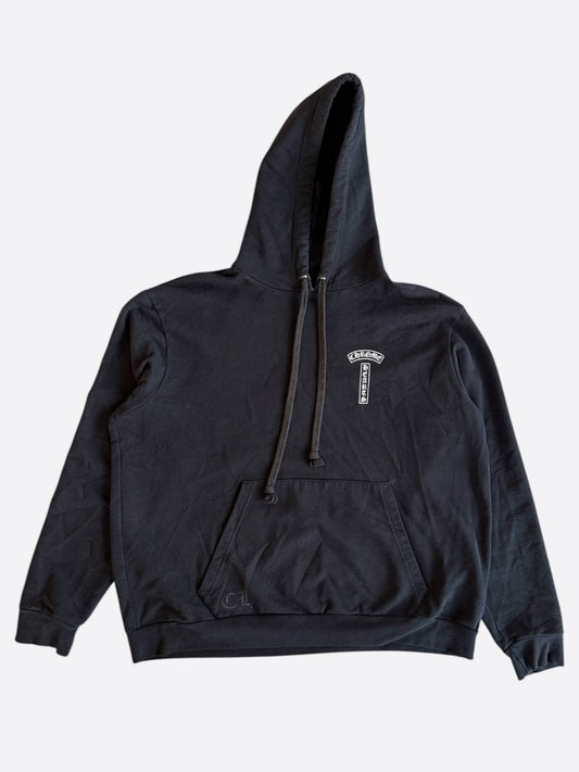 Chrome Hearts Black & White T-Bar Logo Hoodie