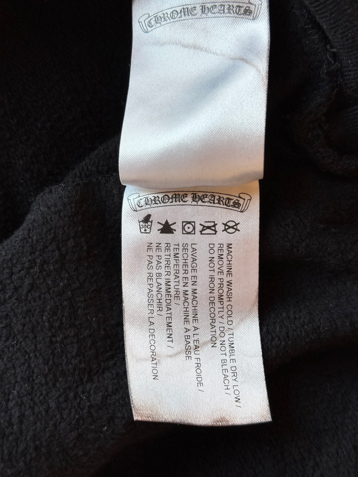 Chrome Hearts Black & White T-Bar Logo Hoodie