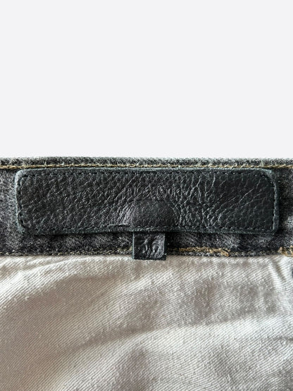 Chrome Hearts Black & Cheetah Cross Patch Jeans