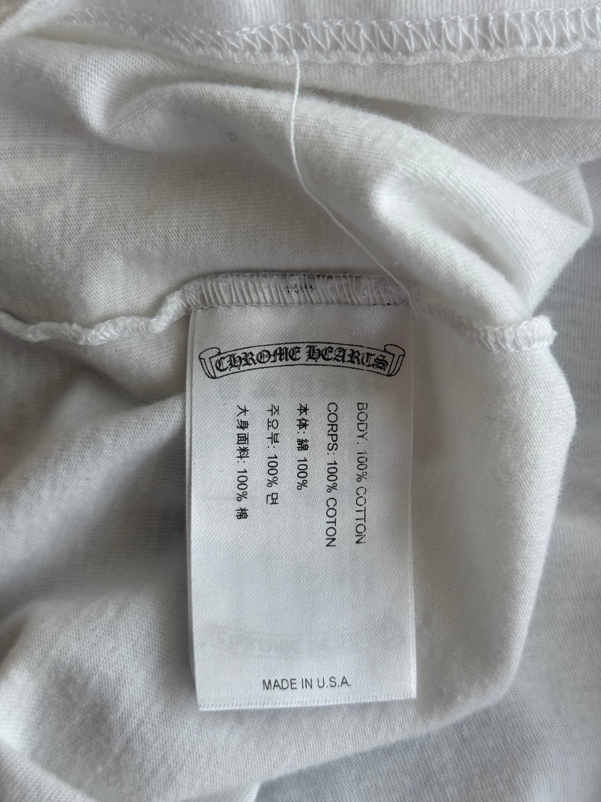 Chrome Hearts White & Black Welcome To Las Vegas T-Shirt