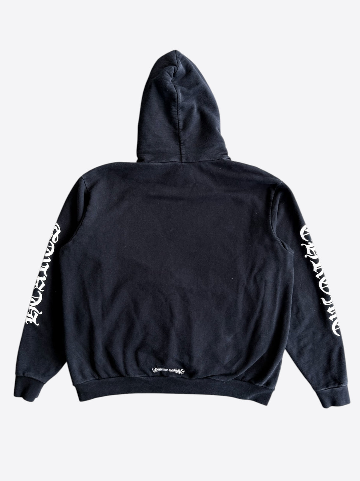 Chrome Hearts Black & White Script Logo Hoodie