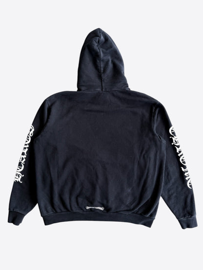 Chrome Hearts Black & White Script Logo Hoodie