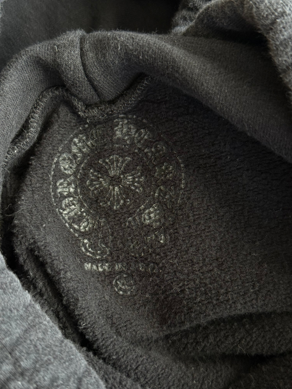Chrome Hearts Black & White Script Logo Hoodie