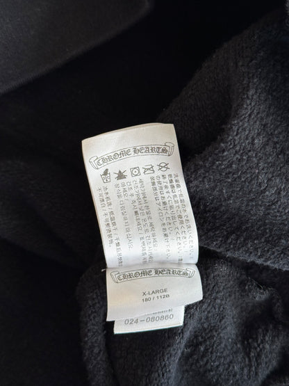 Chrome Hearts Black & White Script Logo Hoodie
