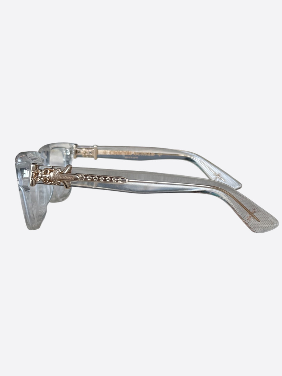 Chrome Hearts Clear & Gold Vagillionaire II Glasses