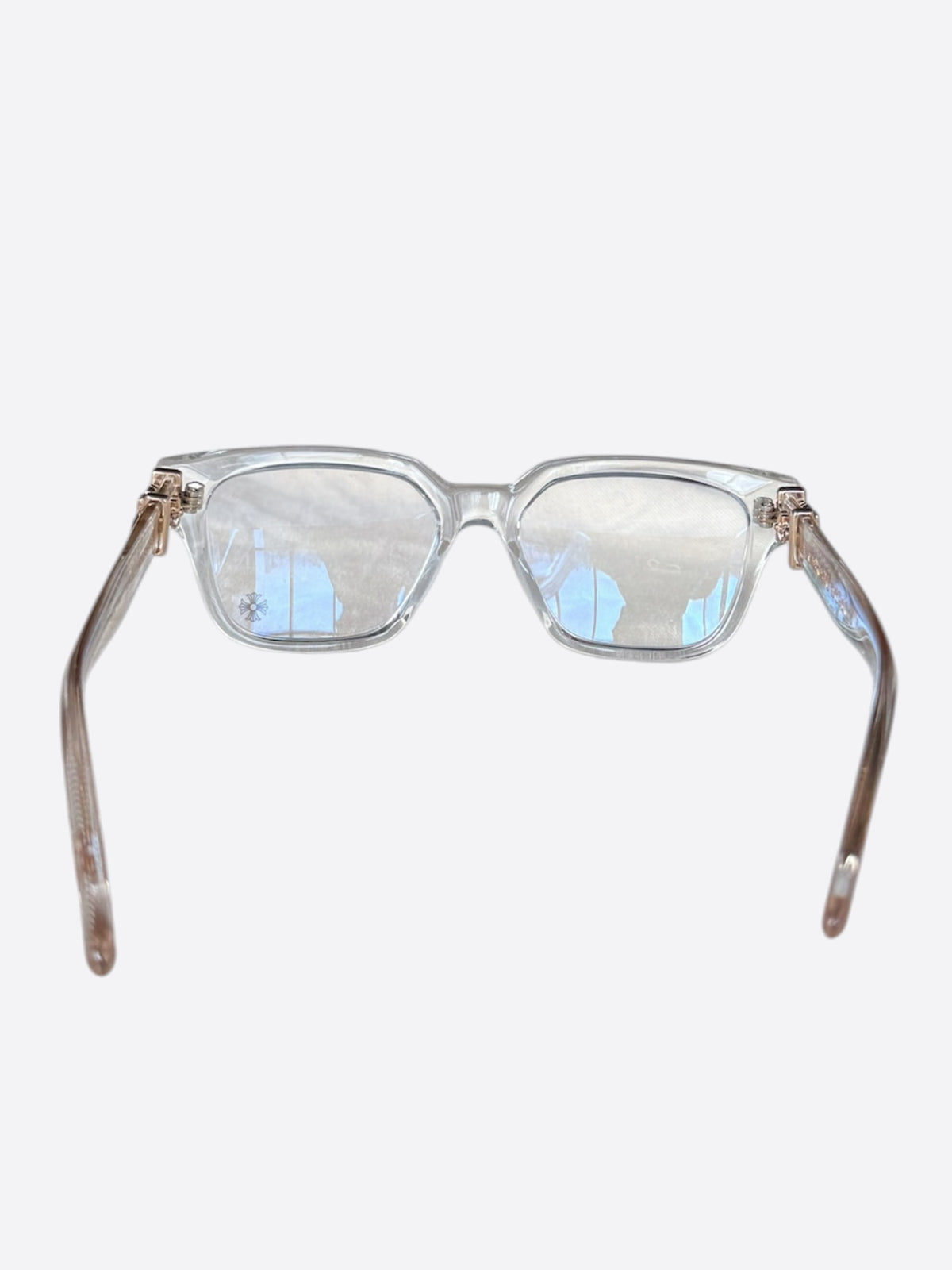 Chrome Hearts Clear & Gold Vagillionaire II Glasses