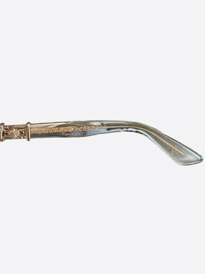 Chrome Hearts Clear & Gold Vagillionaire II Glasses