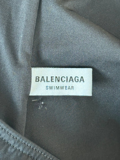 Balenciaga Black & White Logo Women's Swimsuit