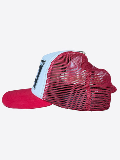 Chrome Hearts Red & White F**K Trucker Hat
