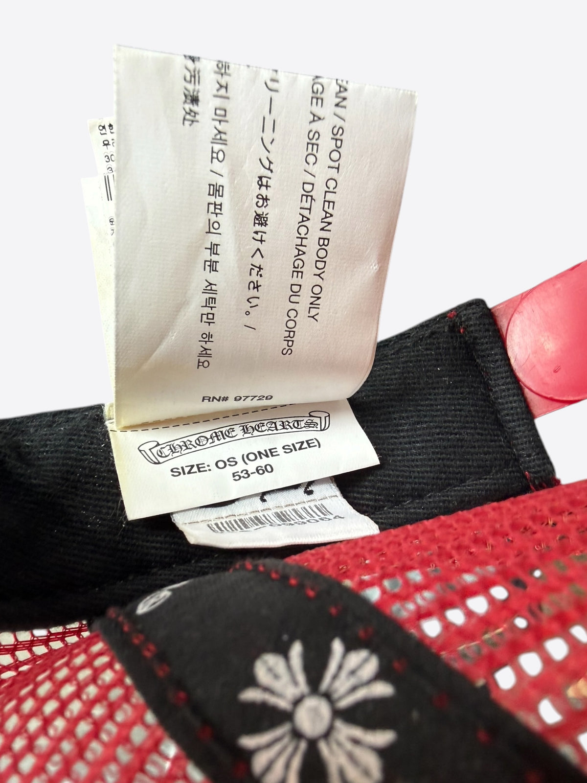 Chrome Hearts Red & White F**K Trucker Hat