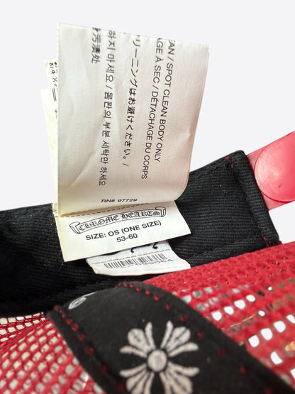 Chrome Hearts Red & White F**K Trucker Hat