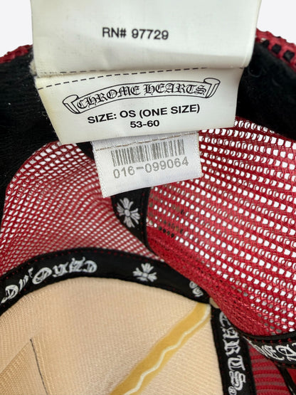 Chrome Hearts Red & White F**K Trucker Hat