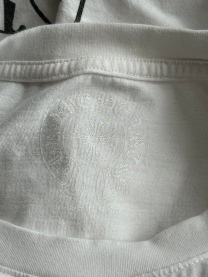 Chrome Hearts White & Black Horseshoe Logo Longsleeve T-Shirt