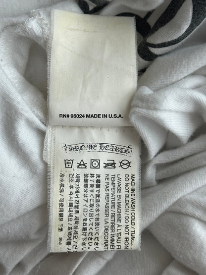 Chrome Hearts White & Black Horseshoe Logo Longsleeve T-Shirt