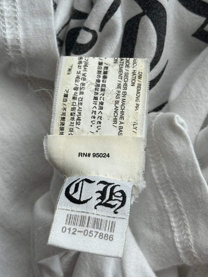 Chrome Hearts White & Black Horseshoe Logo Longsleeve T-Shirt