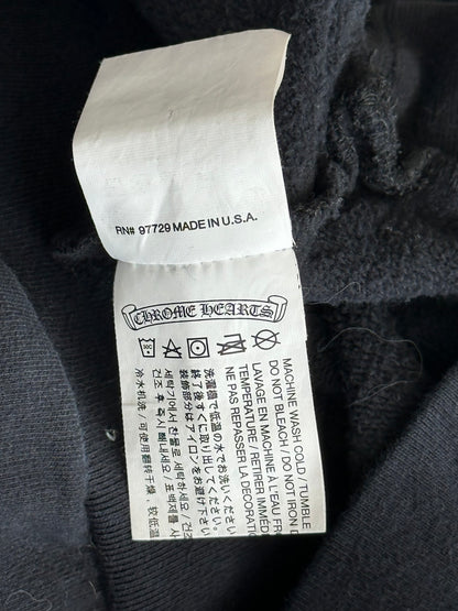 Chrome Hearts Black & White Horseshoe Chomper Logo Hoodie