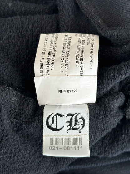 Chrome Hearts Black & White Horseshoe Chomper Logo Hoodie
