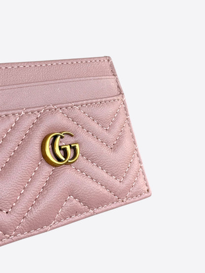 Gucci Pink GG Marmont Card Holder