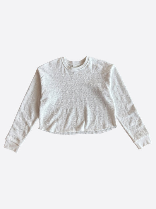 Chrome Hearts White Cross Jacquard Women's Sweater