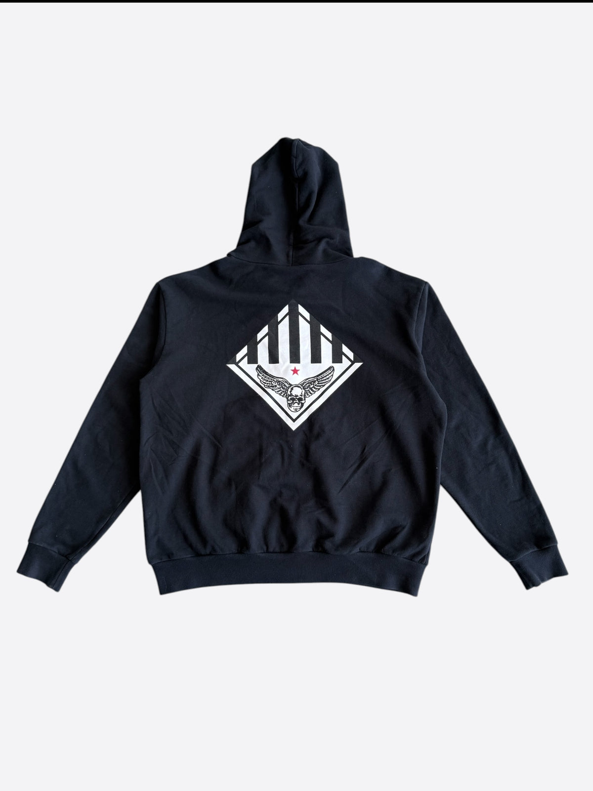 Chrome Hearts Black & White Foti Graphic Zip Up Hoodie