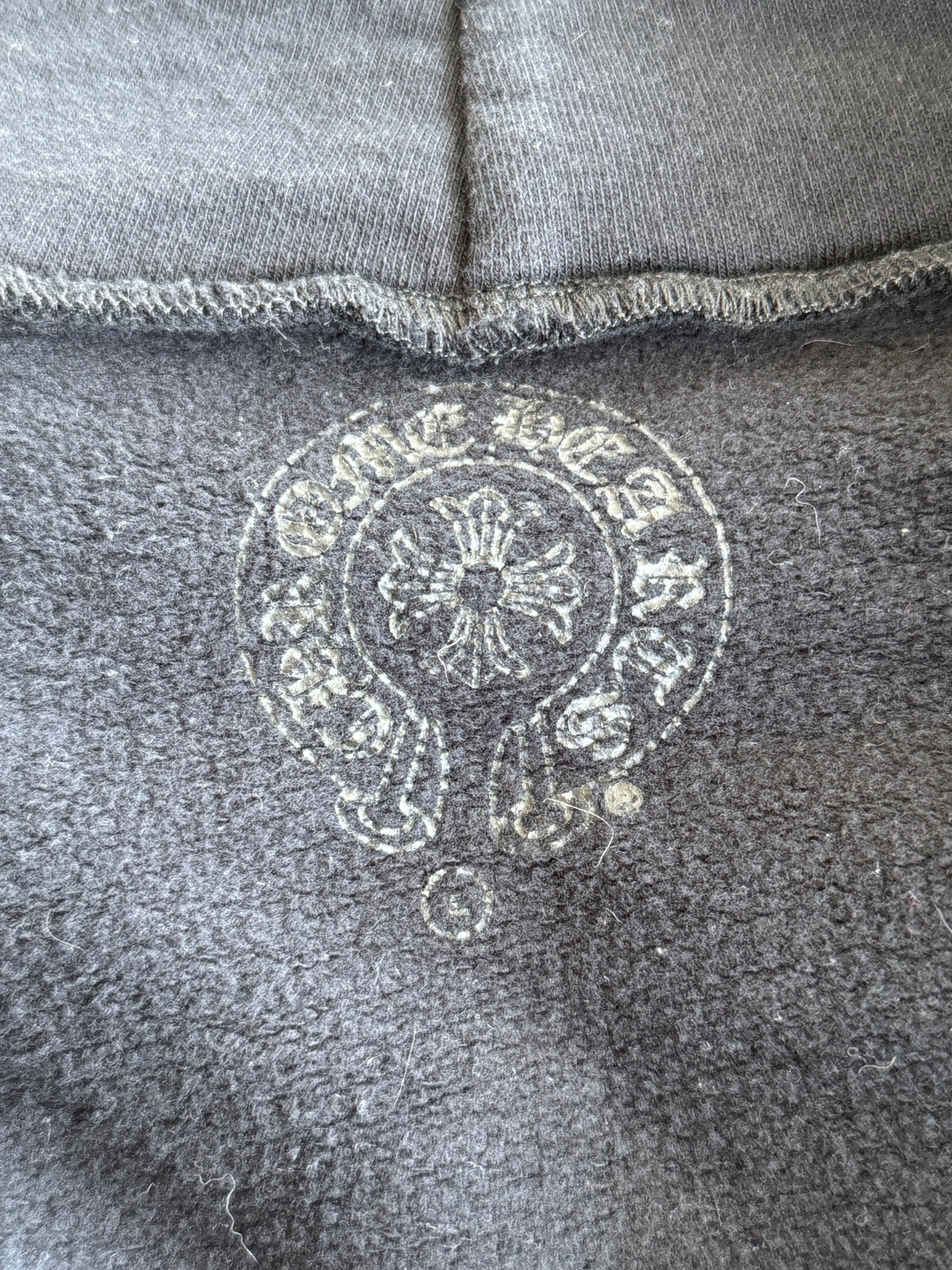 Chrome Hearts Black & White Foti Graphic Zip Up Hoodie