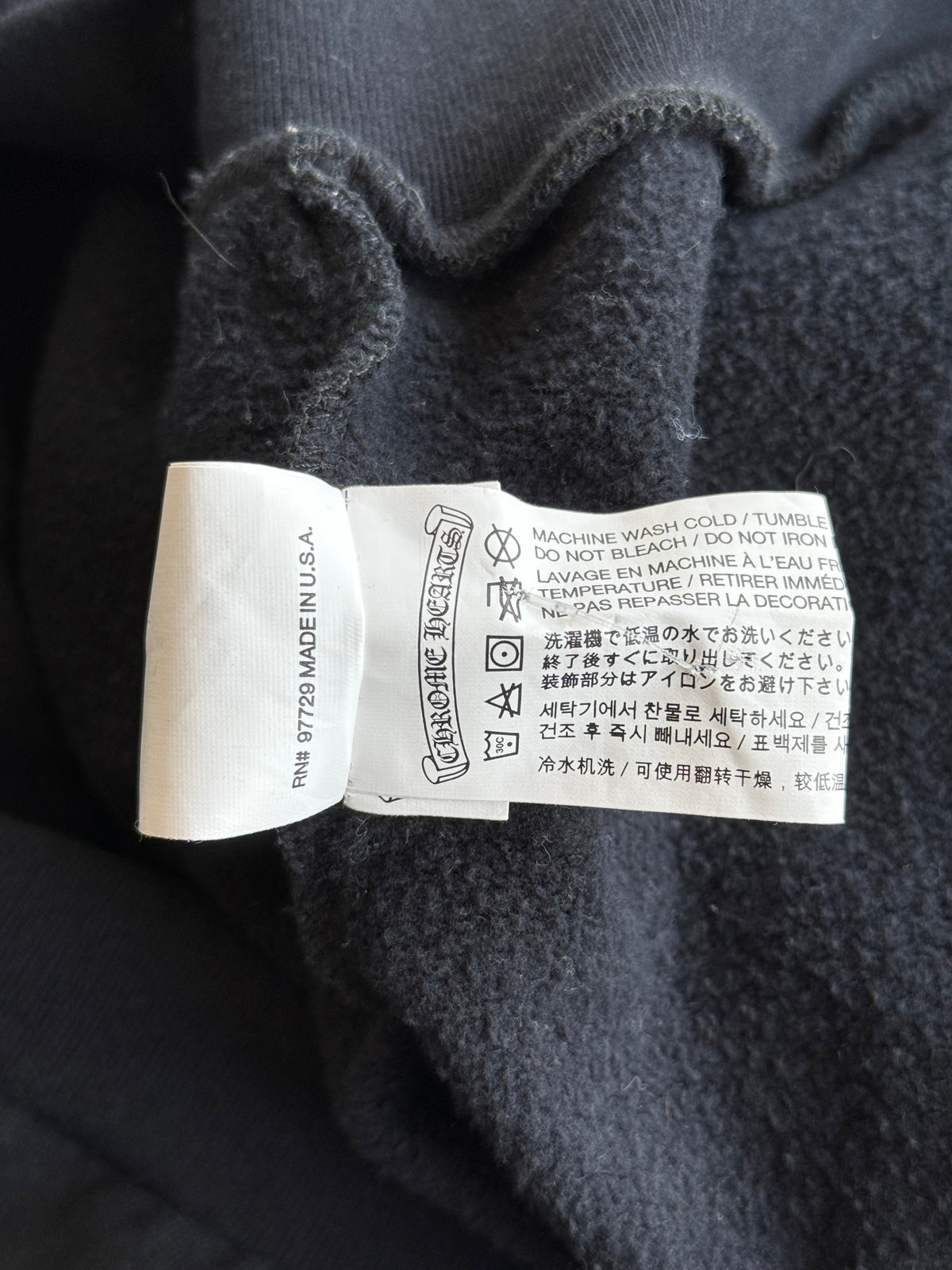 Chrome Hearts Black & White Foti Graphic Zip Up Hoodie