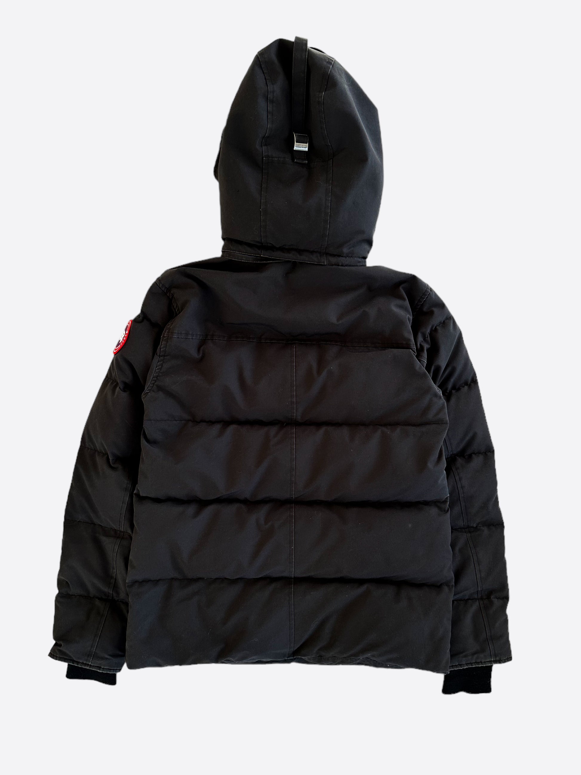 Hooded Jacket Canada Goose Down Jacket Canada Goose Black Wyndham