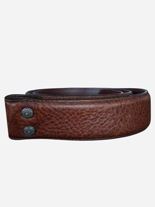 Chrome Hearts Brown Leather Belt