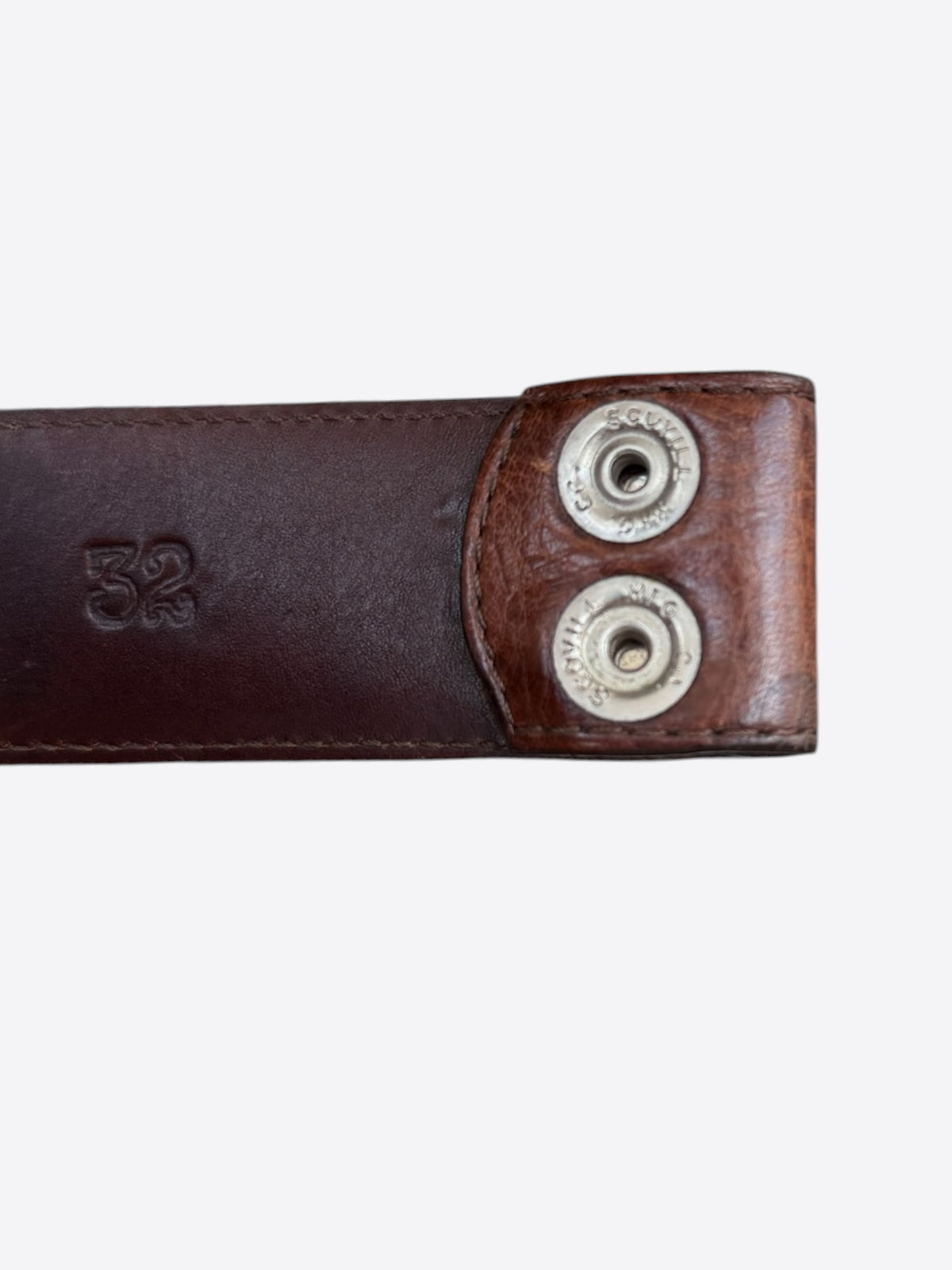 Chrome Hearts Brown Leather Belt