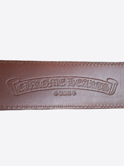 Chrome Hearts Brown Leather Belt