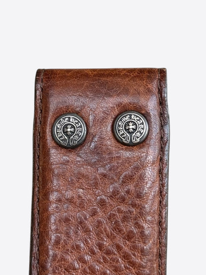 Chrome Hearts Brown Leather Belt