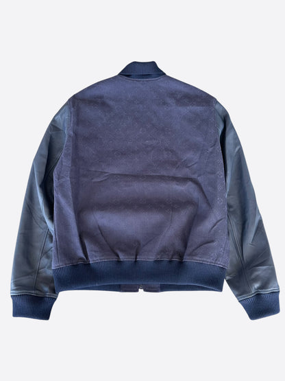 Louis Vuitton Navy Watercolor Monogram Varsity Jacket