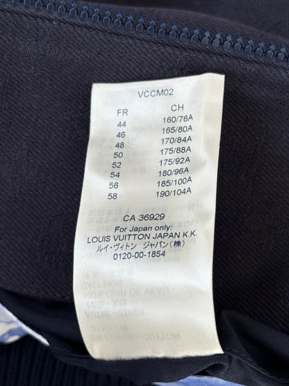 Louis Vuitton Navy Watercolor Monogram Varsity Jacket