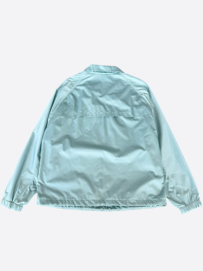 Dior Light Blue Beaded Floral Half Zip Jacket