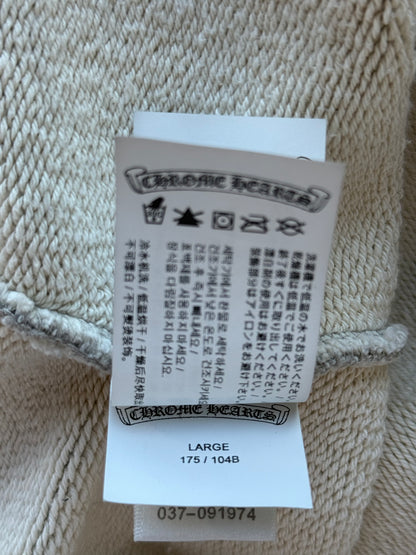 Chrome Hearts Grey & Black Triple Cross CH Logo Embroidered Sweater