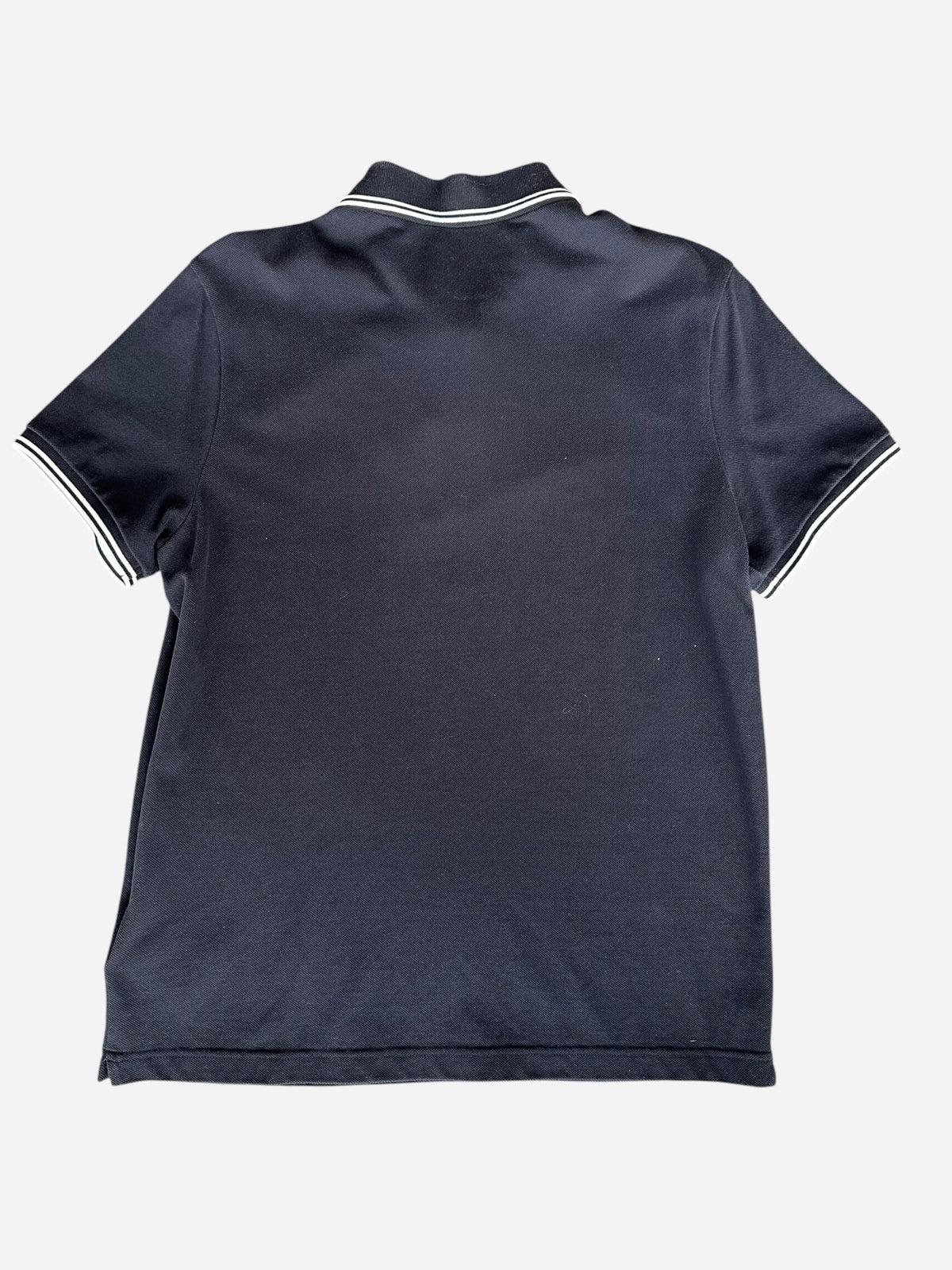 Moncler Navy & White Logo Patch Polo T-Shirt