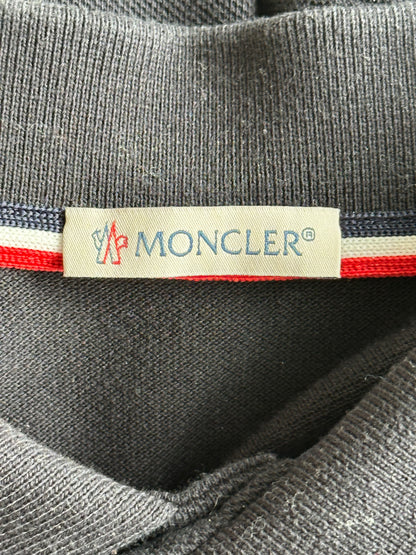 Moncler Navy & White Logo Patch Polo T-Shirt