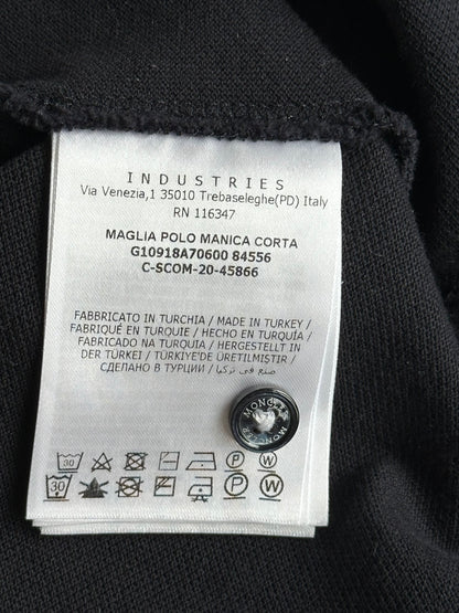 Moncler Navy & White Logo Patch Polo T-Shirt