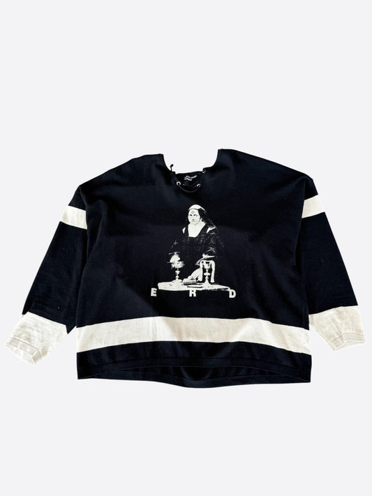 Enfants Riches Deprimes Black & White They Broke Me Hockey Jersey Sweater
