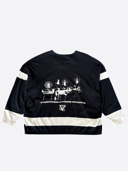 Enfants Riches Deprimes Black & White They Broke Me Hockey Jersey Sweater