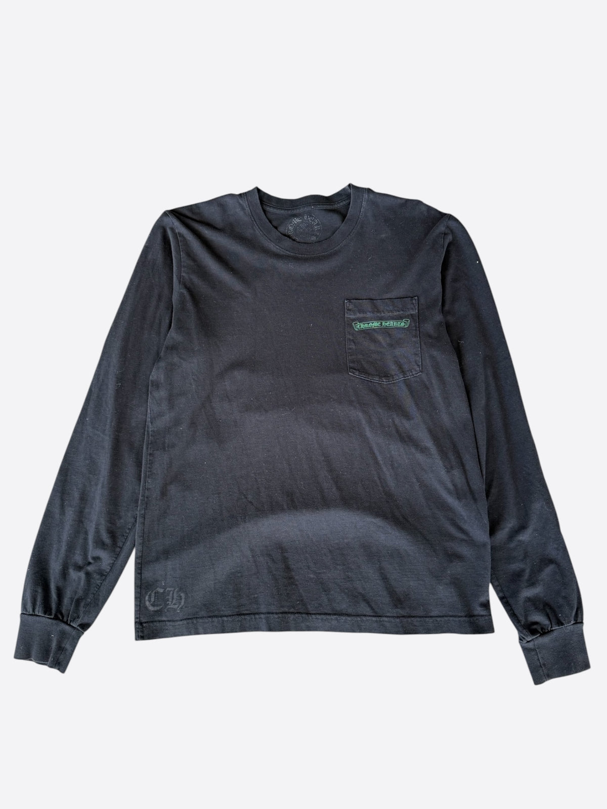 Chrome Hearts Black & Green Cemetery Cross Logo Longsleeve T-Shirt
