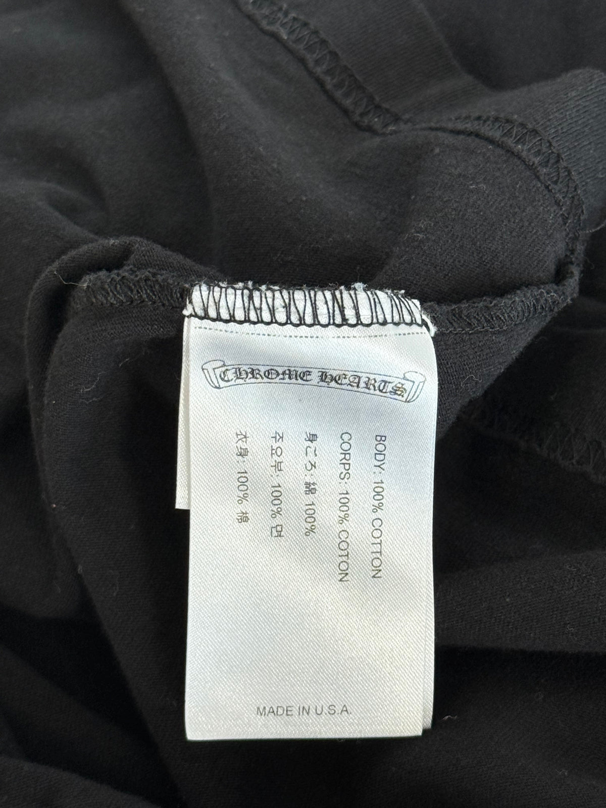 Chrome Hearts Black & Green Cemetery Cross Logo Longsleeve T-Shirt