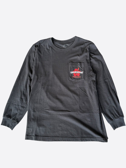 Chrome Hearts Black & Red Honolulu Exclusive Hibiscus Flower Longsleeve T-Shirt