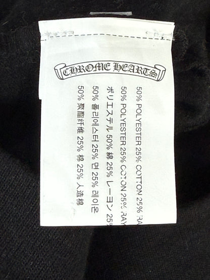 Chrome Hearts Black & White Cross Logo Women's Zip Up Hoodie