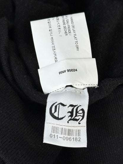 Chrome Hearts Black & White Cross Logo Women's Zip Up Hoodie