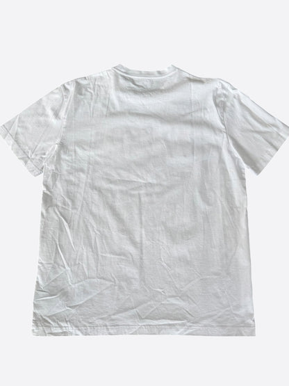 Dior Daniel Arsham White & Blue Eroded Logo T-Shirt