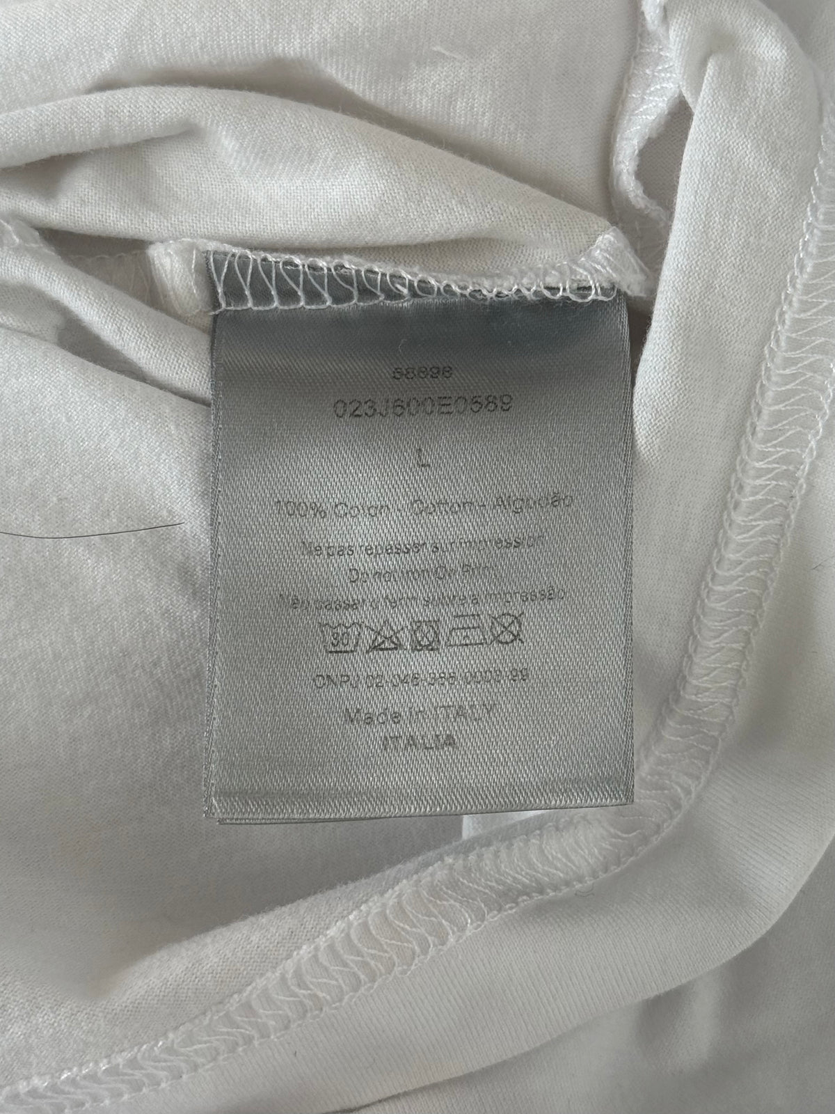 Dior Daniel Arsham White & Blue Eroded Logo T-Shirt