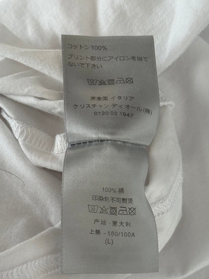 Dior Daniel Arsham White & Blue Eroded Logo T-Shirt