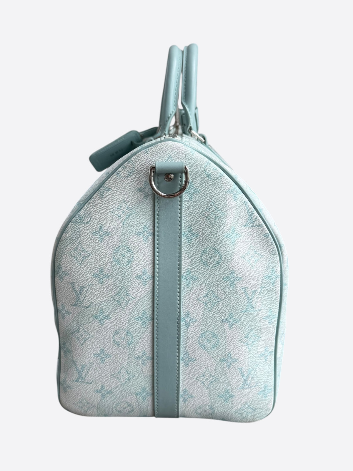 Louis Vuitton White & Blue Aquagarden Monogram Keepall 50