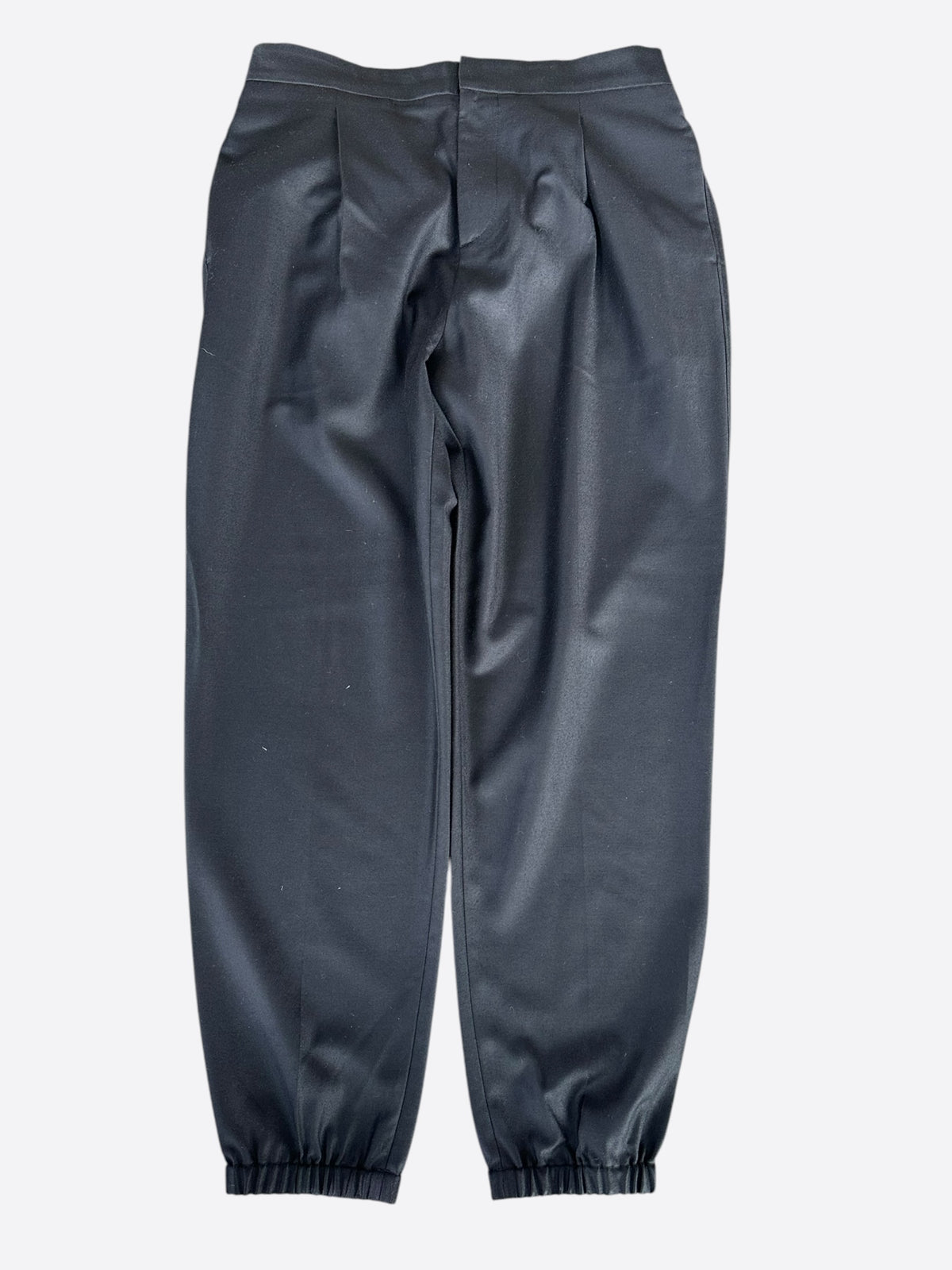 Dior Grey Pleated Wool Jogger Pants